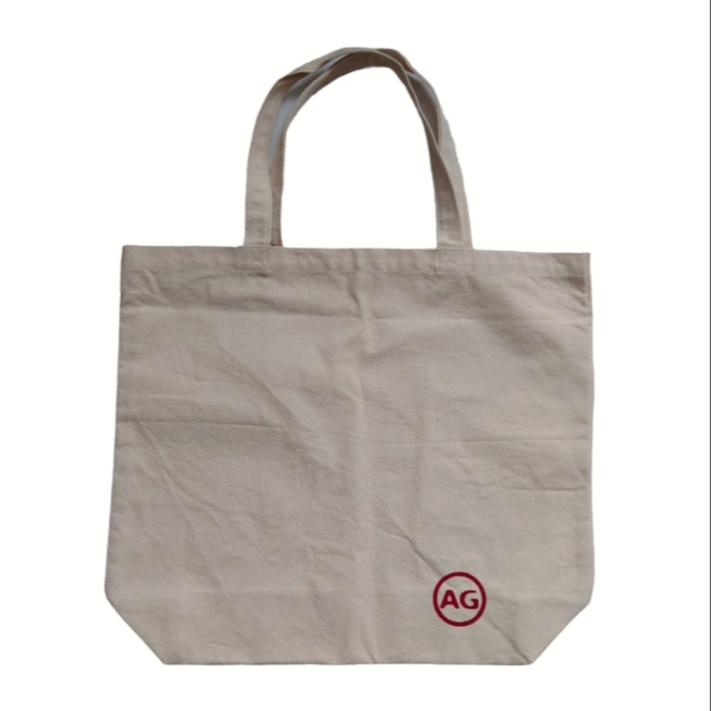 AG Adriano Goldschmied Jeans Logo Canvas Tote Bag Medium Beige